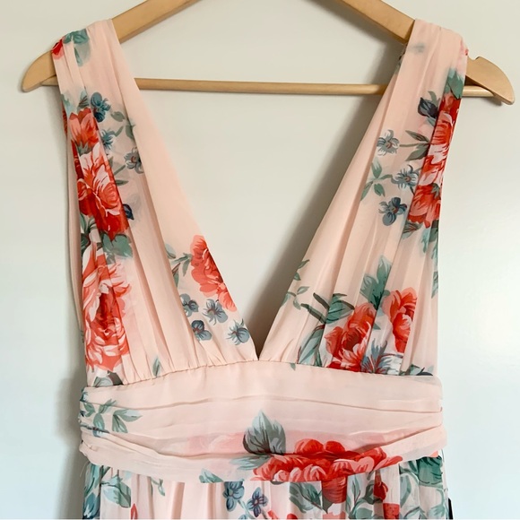 Lulu’s Garden Meandering Maxi Dress Blush Floral NEW WITH TAGS Small - Picture 11 of 16